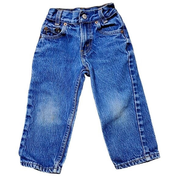 Vintage 70s/80s Levis Size 1 Kids Jeans Blue Denim 100% Cotton Made In USA - Picture 1 of 13